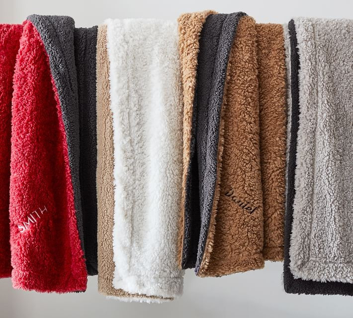 Fireside Cozy Sherpa Reversible Throws | Pottery Barn (US)