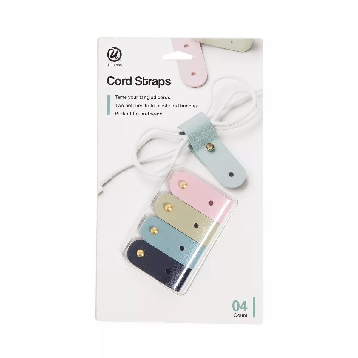 U Brands 4ct Vegan Leather Cord Straps | Target