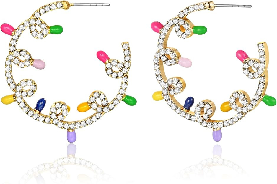 Christmas Earring for Women, Christmas Theme Earrings Gingerbread Man, Christmas Tree, Christmas ... | Amazon (US)