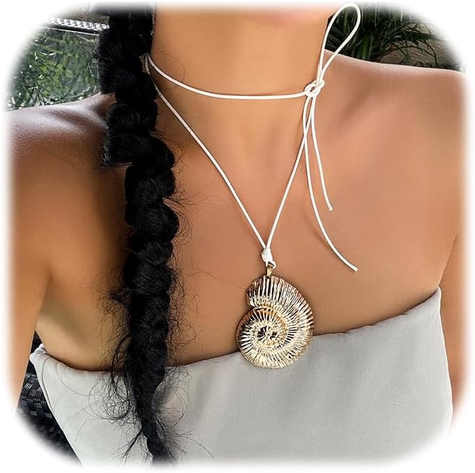 ZMANYIJEW Shell Starfish Necklace Conch Seashell Statement Pandent Chunky Necklace Beach Accessor... | Amazon (US)