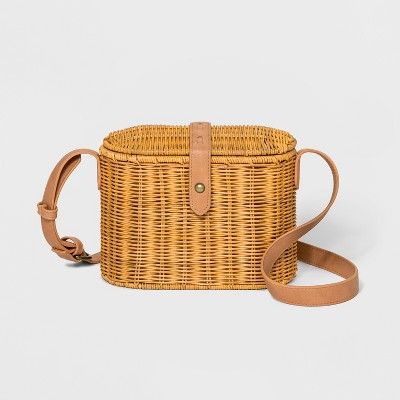 Rattan Box Crossbody Bag - Universal Thread™ Natural | Target