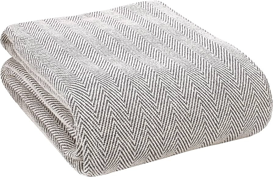 Glamburg 100% Soft and Breathable Cotton Thermal Blanket Twin Charcoal - Perfect for Layering Any... | Amazon (US)