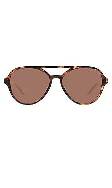 Prada Cinema Evolution Pilot Angular in Caramel Havana, Pale Gold & Light Brown from Revolve.com | Revolve Clothing (Global)