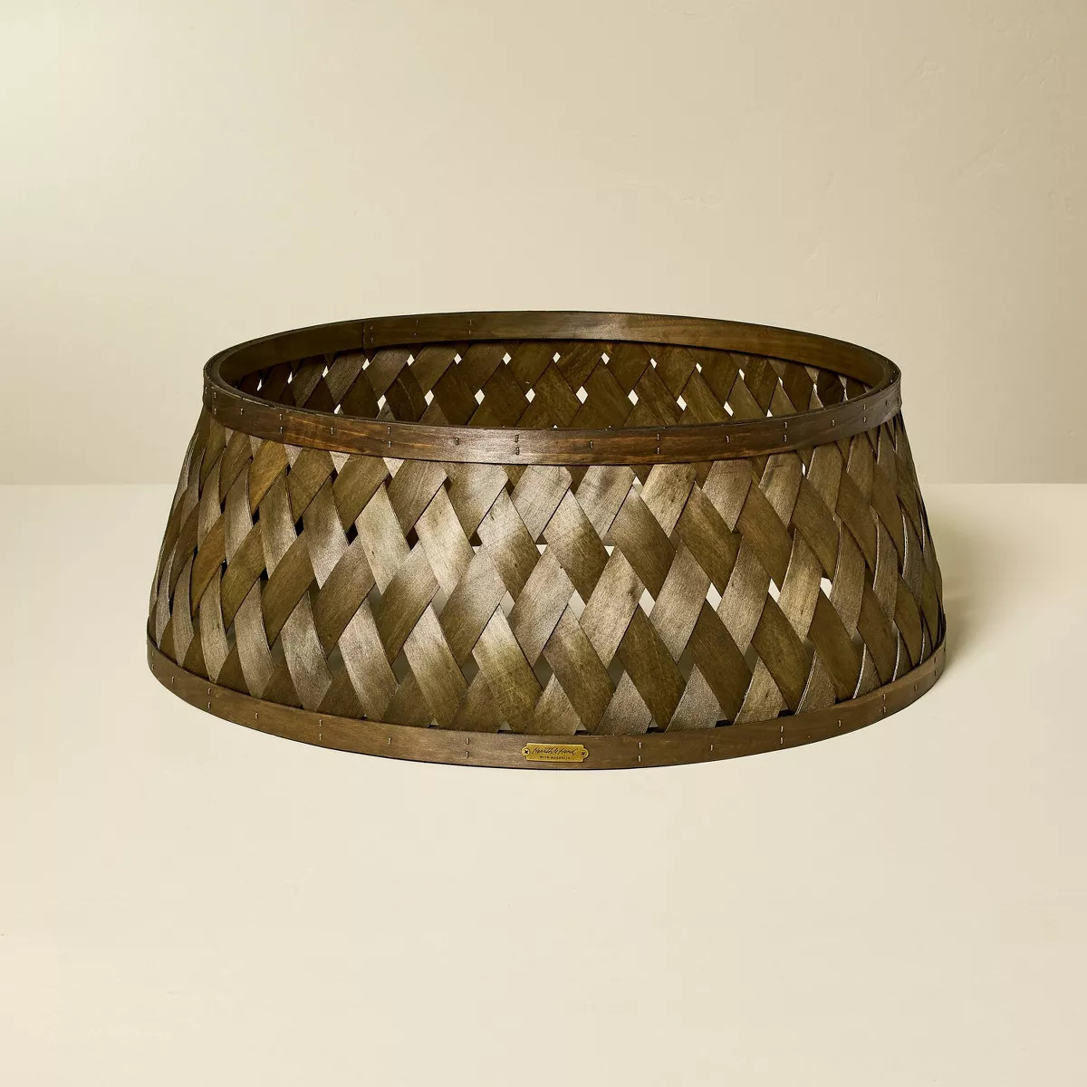 26" Wooden Lattice Woven Christmas Tree Collar - Hearth & Hand™ with Magnolia | Target