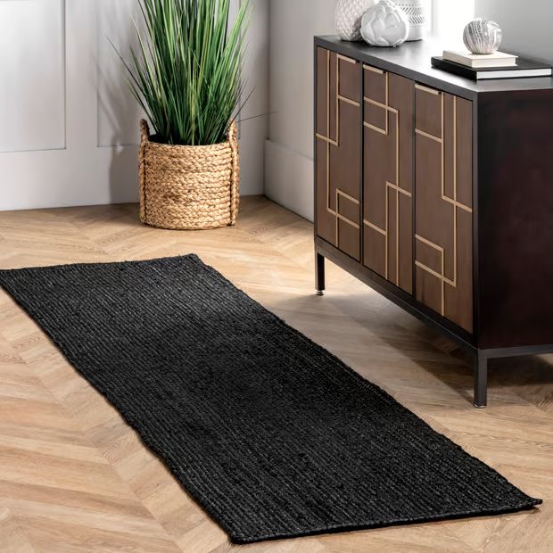 Black Jute Braided Area Rug | Rugs USA