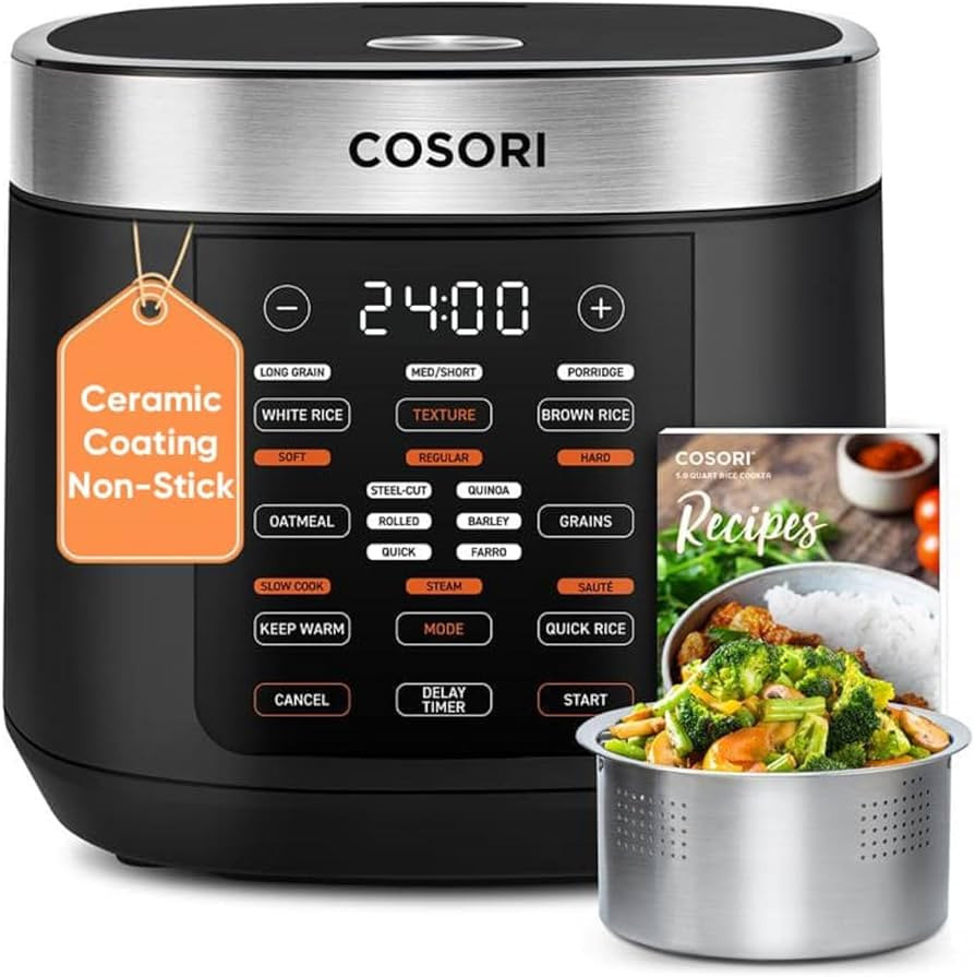 Amazon.com: COSORI Rice Cooker 10 Cup, 24h Keep Warm, Non-stick Ceramic Inner Pot, 18 Functions F... | Amazon (US)