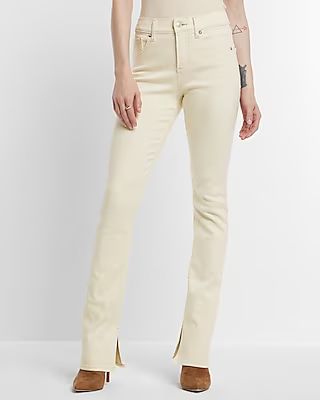 Mid Rise Cream Skyscraper Jeans | Express