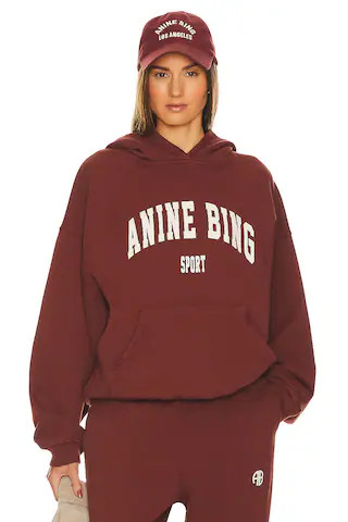 ANINE BING Harvey Sweatshirt in Dark Cherry from Revolve.com | Revolve Clothing (Global)
