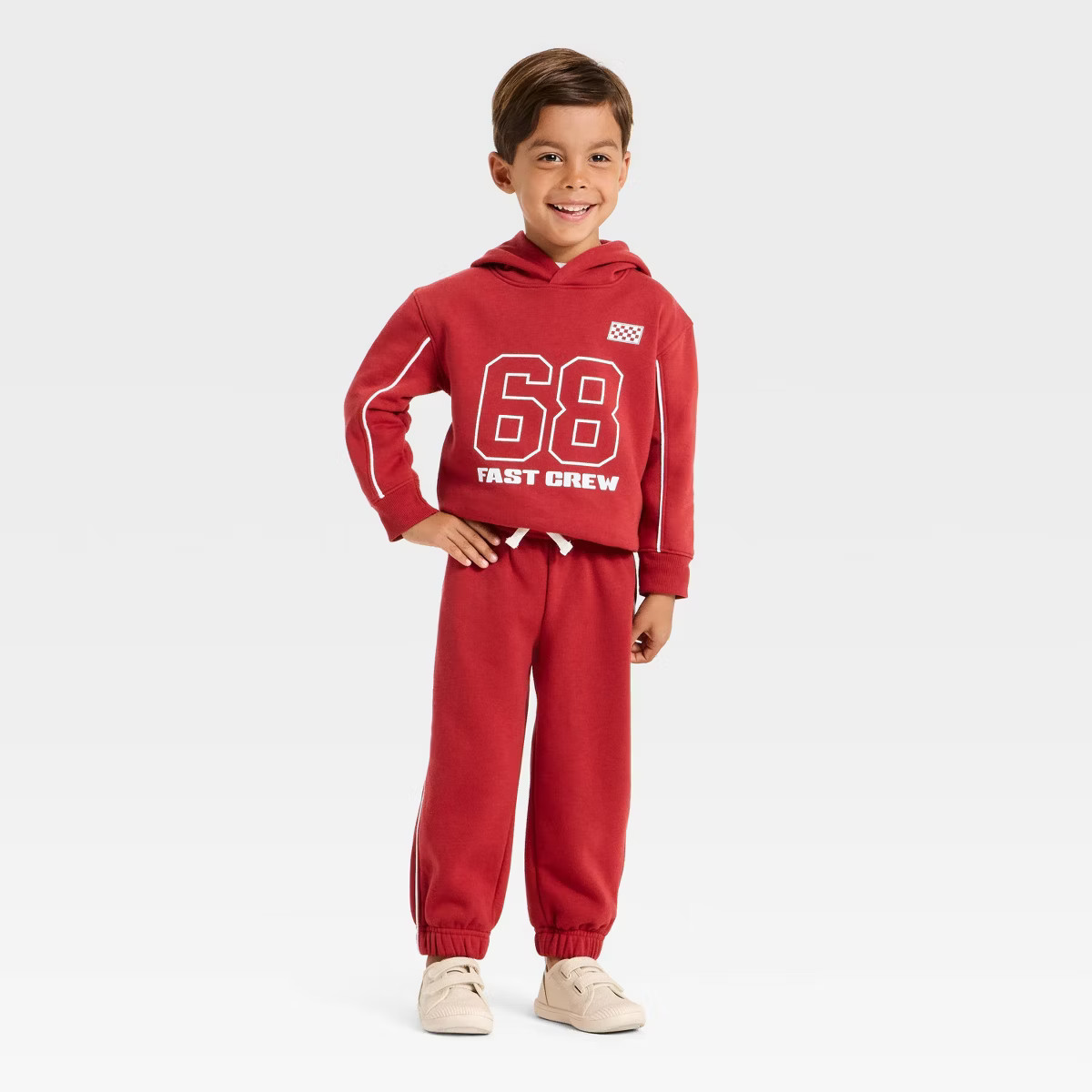 Toddler Boys' 2pc Fleece Hoodie and Jogger Pants Set - Cat & Jack™ Red | Target