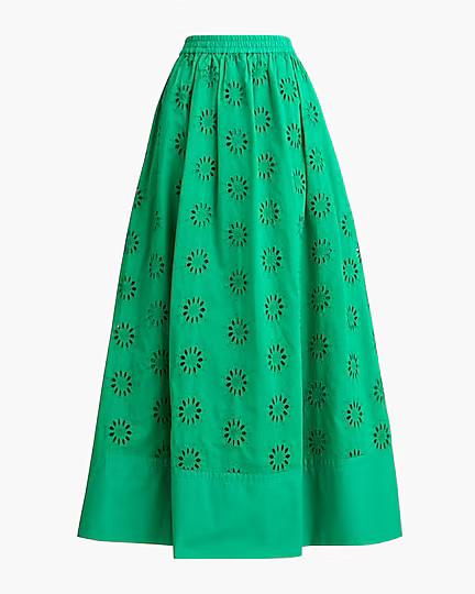Eyelet midi skirt | J.Crew Factory