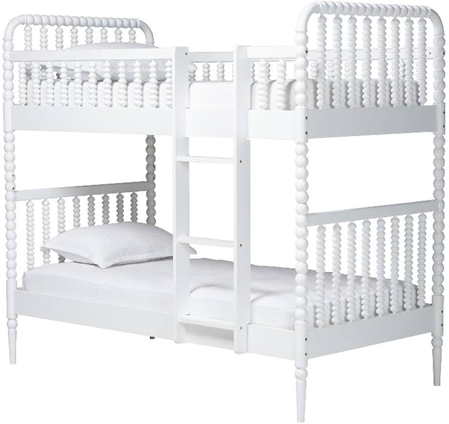Baxton Studio Lucera Bobbin Bunk Bed with Ladder White | Amazon (US)
