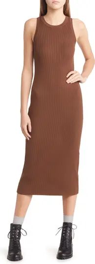 Madewell Sleeveless Rib Midi Sweater Dress | Nordstrom | Nordstrom