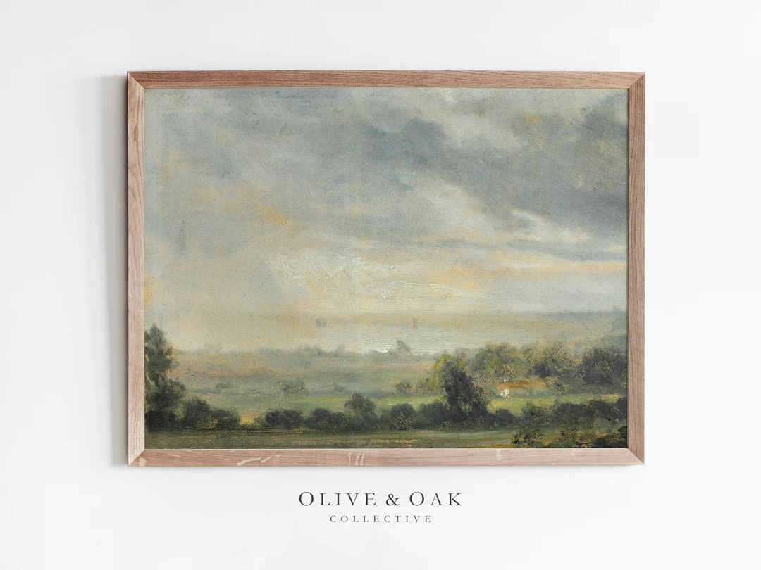Vintage Landscape Oil Painting / Farmhouse Decor Wall Art PRINTABLE / #455 | Etsy (US)