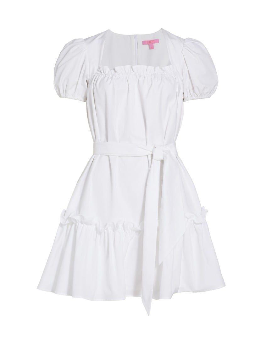 Ruffled Puff-Sleeve Minidress | Saks Fifth Avenue