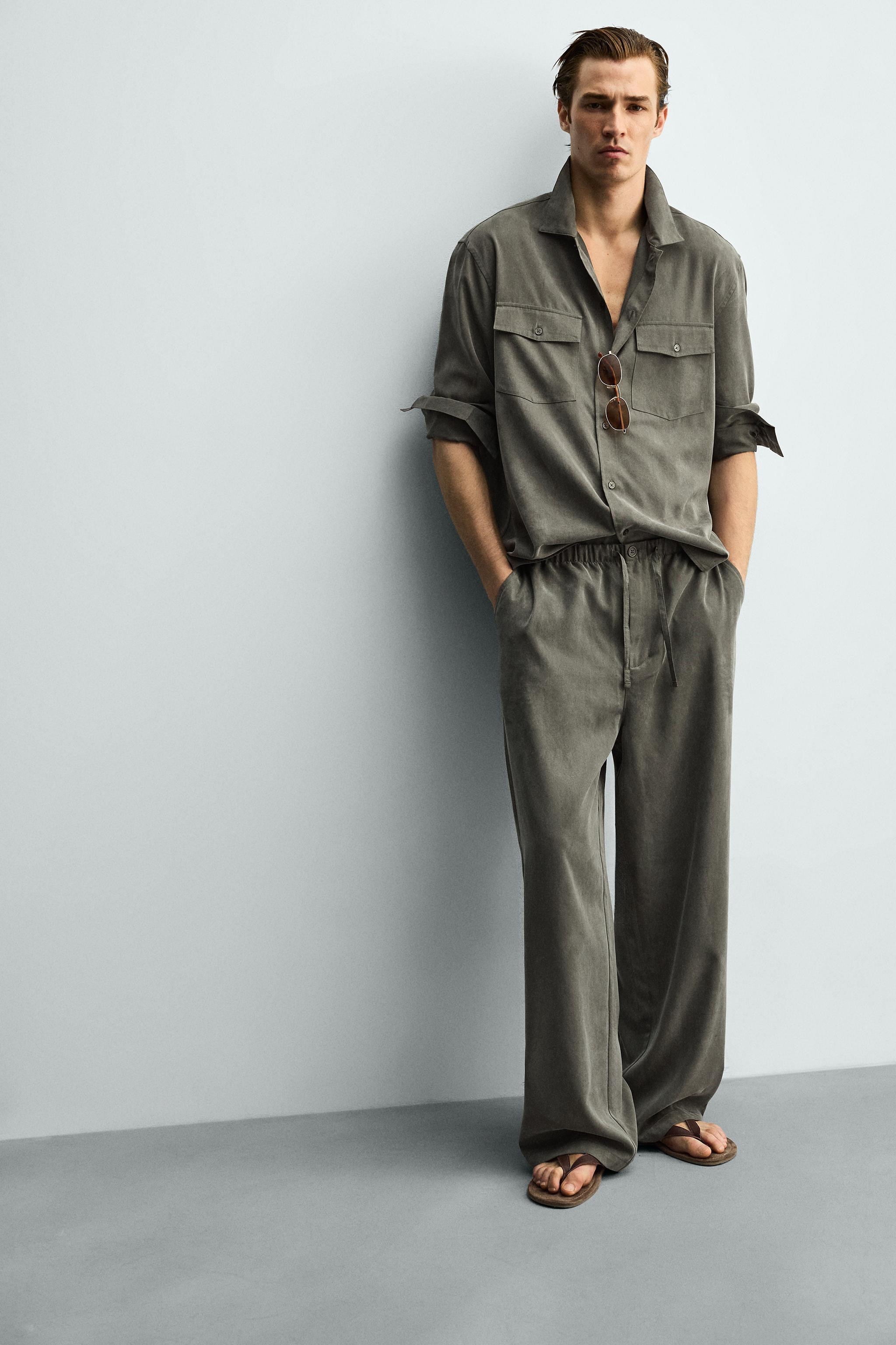 RELAXED FIT FLOWING TROUSERS | Zara UK