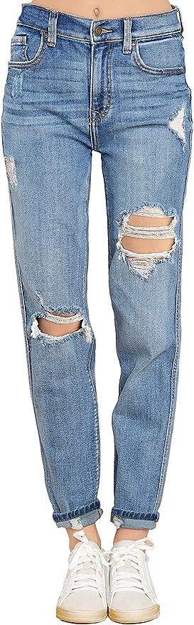luvamia Women's Casual Ripped Boyfriend Jeans Distressed Stretch Denim Jean Pants | Amazon (US)