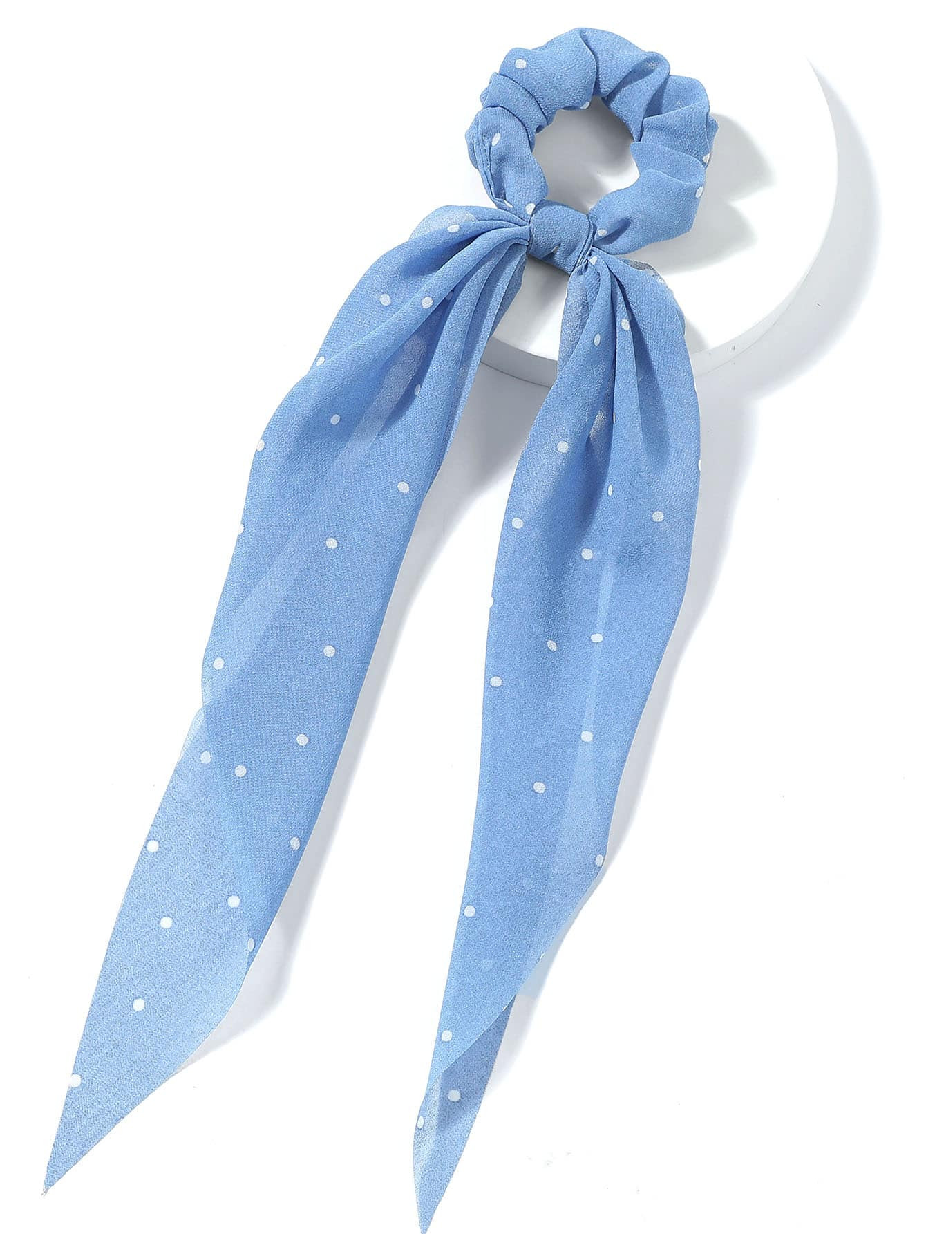 Polka Dot Print Scarf Hair Tie | SHEIN