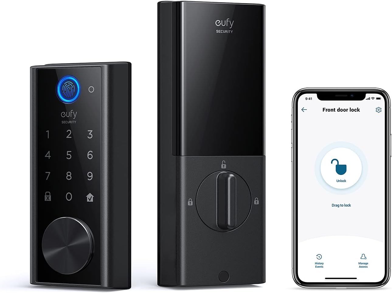 eufy Security Smart Lock Touch & Wi-Fi, Fingerprint Scanner, Keyless Entry Door Lock, Smart Wi-Fi... | Amazon (US)