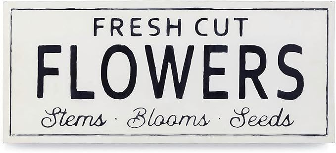 NIKKY HOME Fresh Cut Flowers Sign Vintage Metal Spring Home Decor Hanging Sign for Market Farmhou... | Amazon (US)