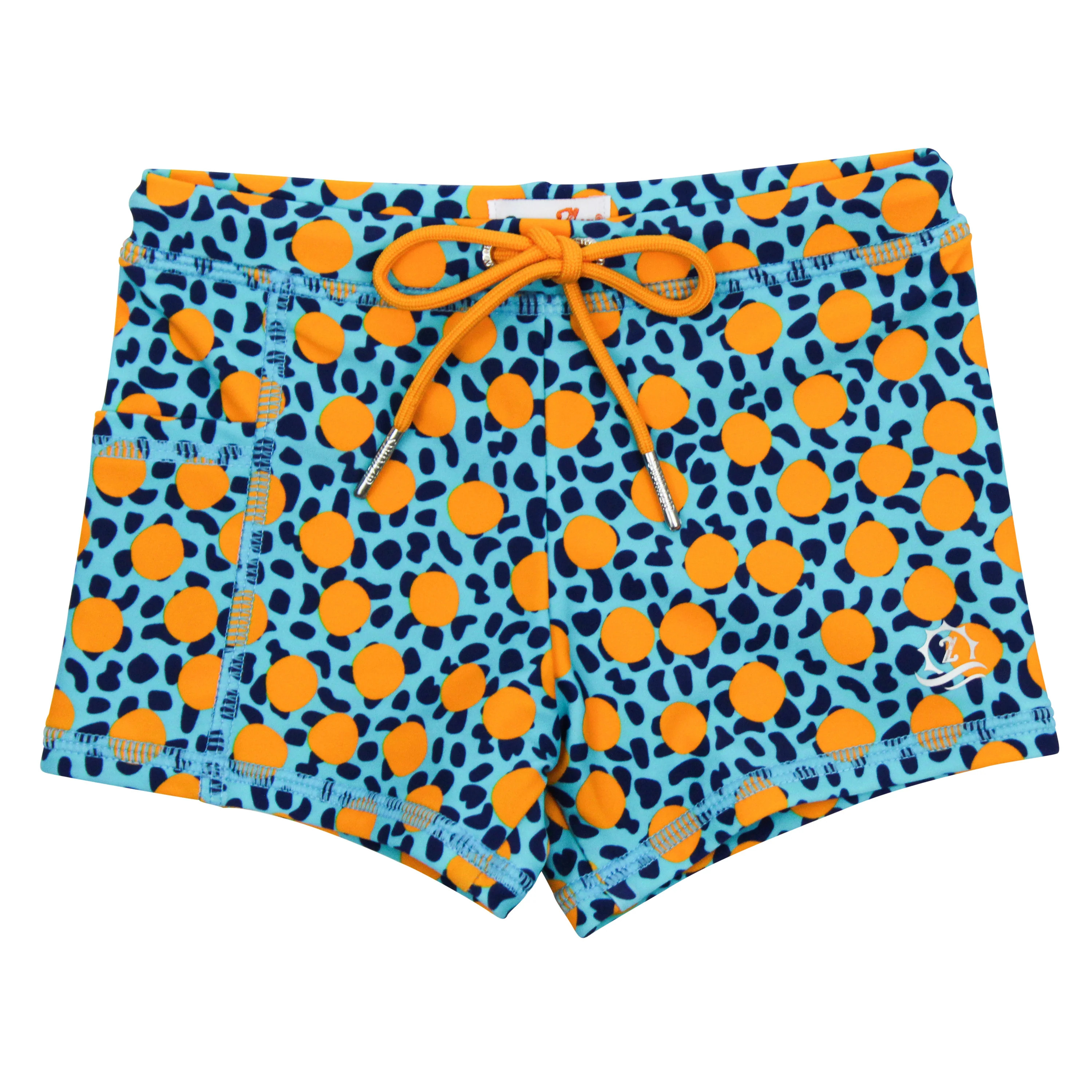 Kid's Euro Swim Shorties | "Geo Party" | SwimZip