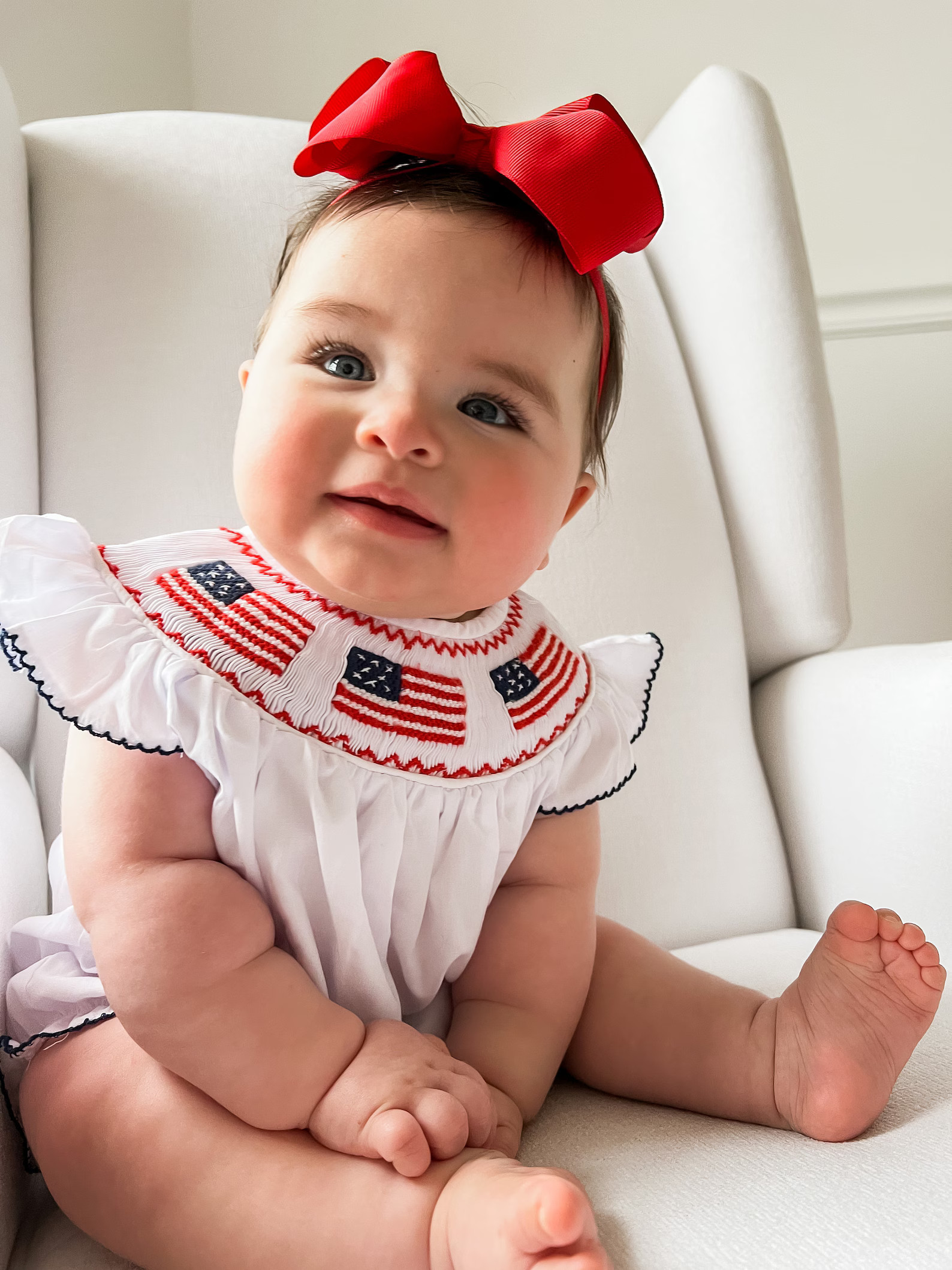 Ellie Fourth of July Smocked Bubble  - Fourth of July Smocked Bubble - American Flag Smocked Bubb... | Etsy (US)