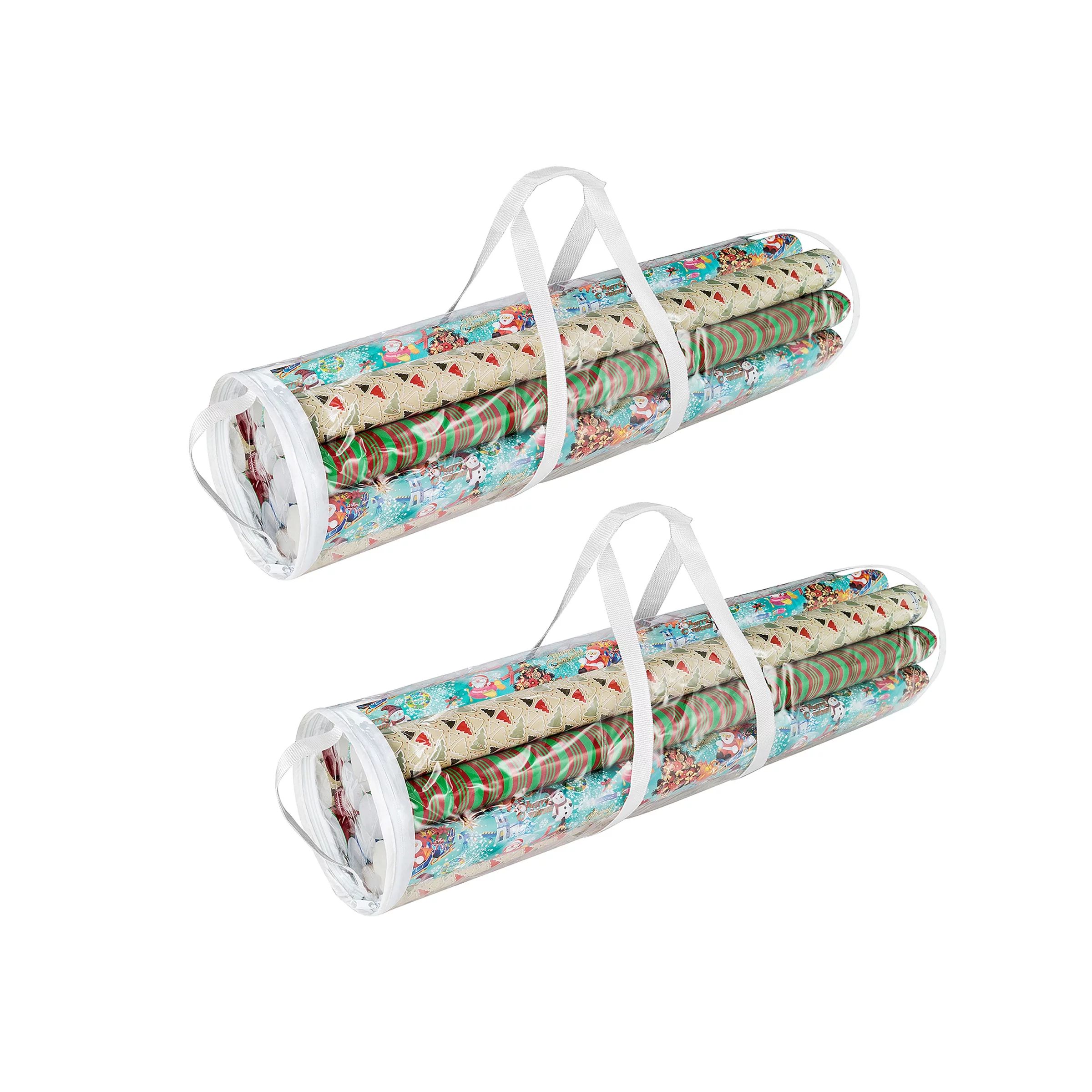 DTX International Wrapping Paper Storage Bag-Set of 2 Organizers for 30” Rolls of Gift Wrap Cle... | Walmart (US)
