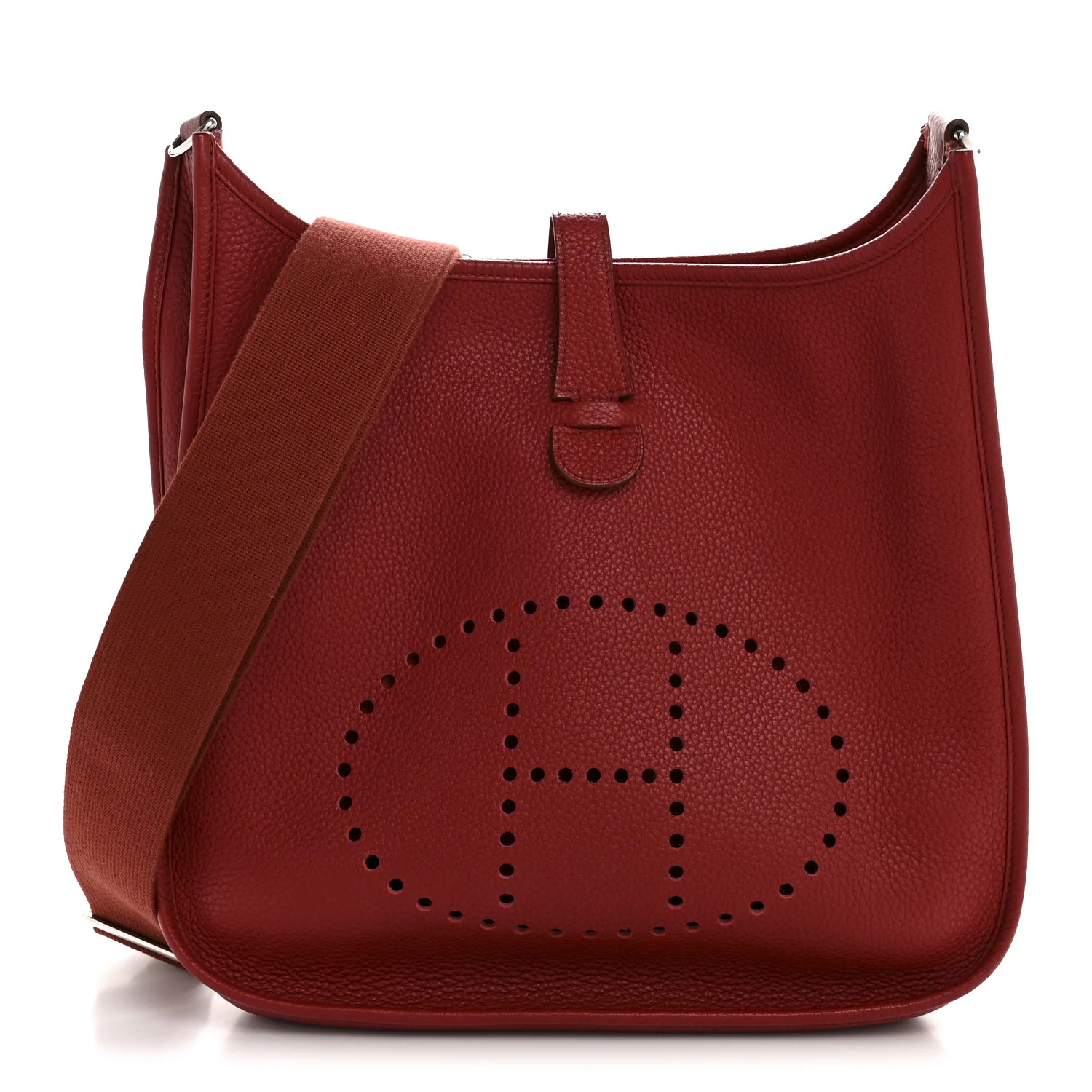 Taurillon Clemence EVELYNE III GM Rouge Garance | FASHIONPHILE (US)