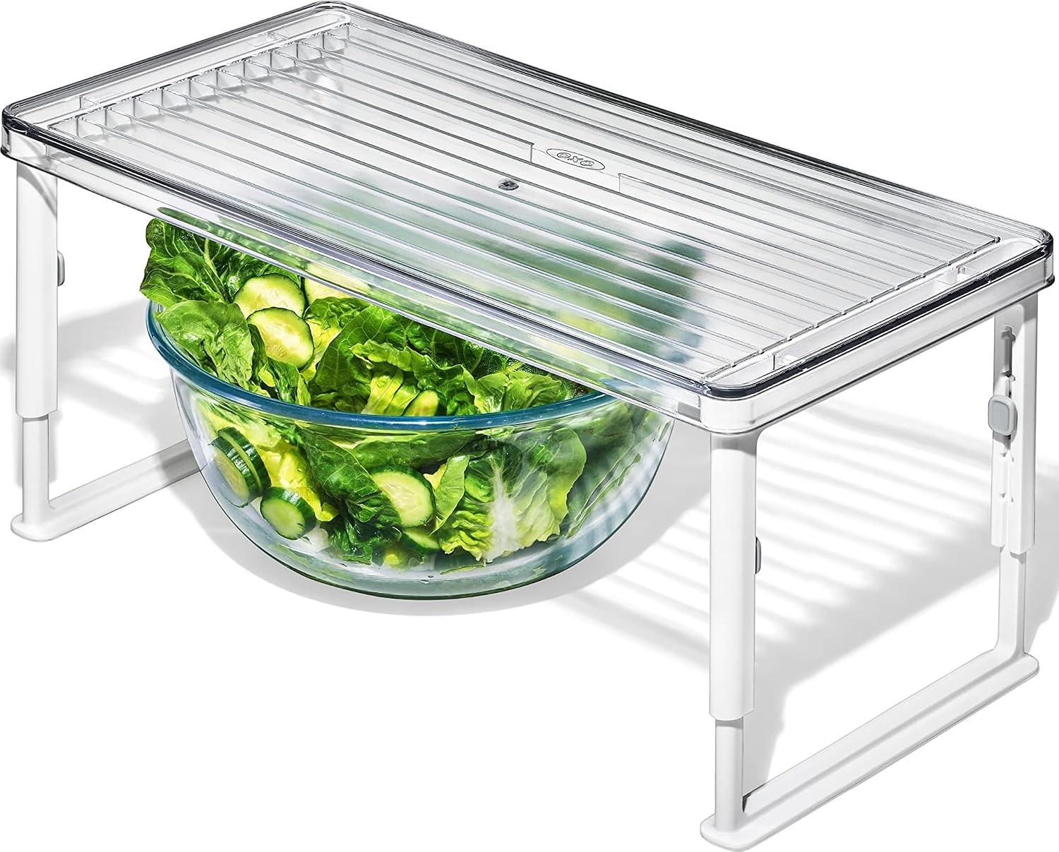 OXO Good Grips Adjustable Height Fridge Shelf Riser | Amazon (US)