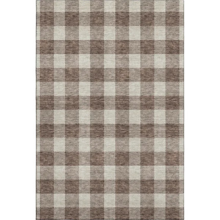 Premium Machine Washable Prisco Brown Rug