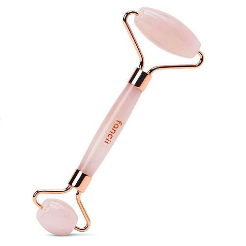 Fancii Aeva Jade Rose Quartz Roller, Rose | HSN