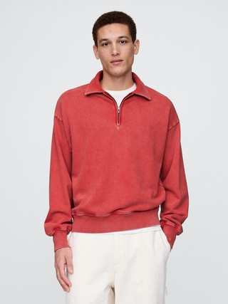Heavyweight Oversized Quarter-Zip Pullover | Gap (US)
