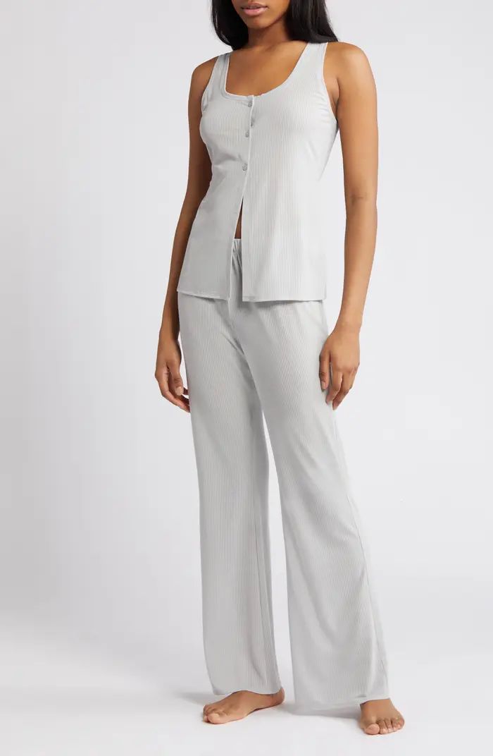 Open Edit Sheer Rib Pajamas | Nordstrom | Nordstrom