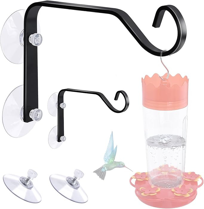2 Pcs Heavy-Duty Window Suction Cup with Hanger, Window Mounted Wildlife, Hummingbird, Bird Feede... | Amazon (US)