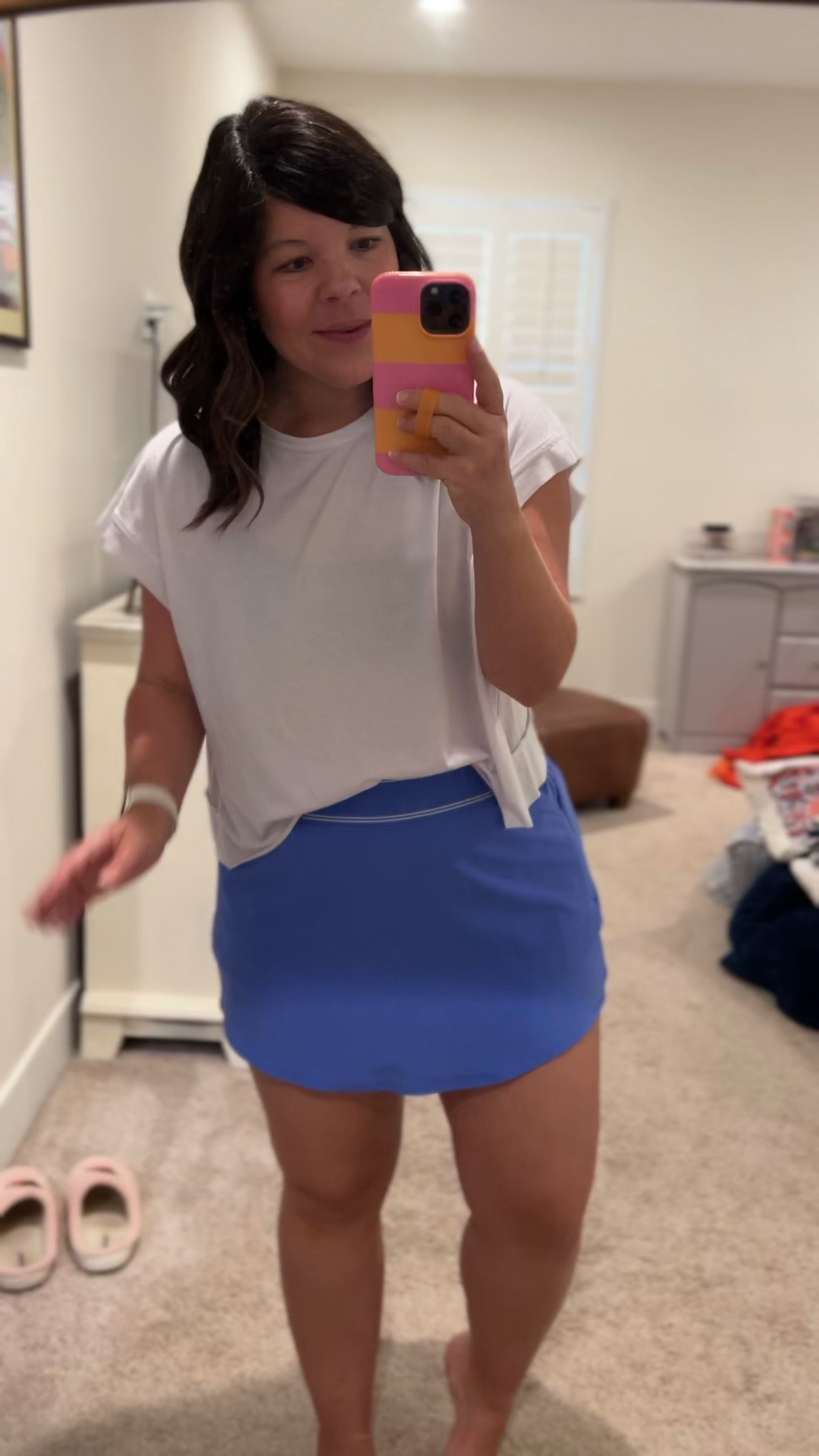 This @Walmart skort is so good and under $12! I sized up to a large (6 weeks pp).

#LTKmomlife #LTKootd #LTKMidsize