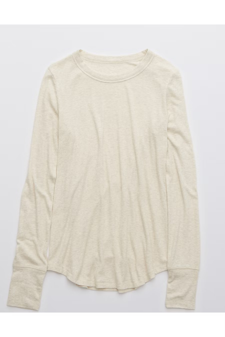 Aerie Ribbed Long Sleeve T-Shirt | American Eagle Outfitters (US & CA)