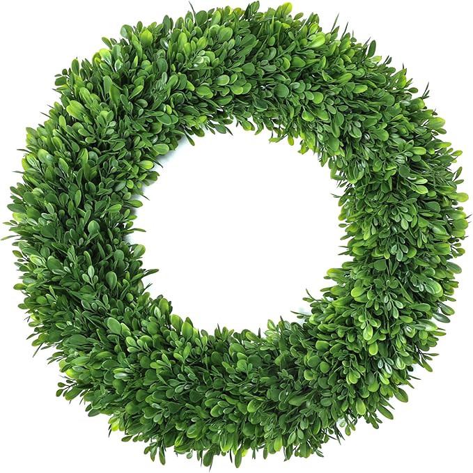 Boxwood Wreaths for Front Door Realistic 22Inch，Spring Wreaths for Front Door Outside ，Front ... | Amazon (US)