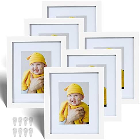 Yamiyo 8x10 Picture Frame with HD Glass Cover,Display Pictures 5x7 with Mat or 8x10 Without Mat,M... | Amazon (US)