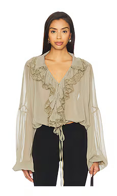 SNDYS Pearl Top in Khaki from Revolve.com | Revolve Clothing (Global)