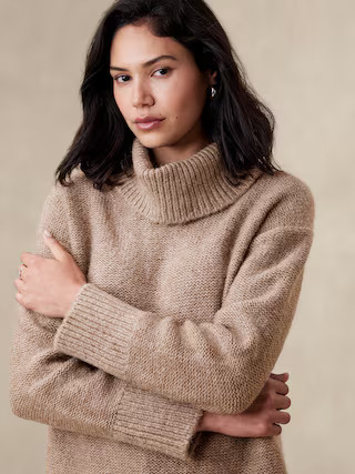 Oversized Turtleneck Sweater | Banana Republic Factory