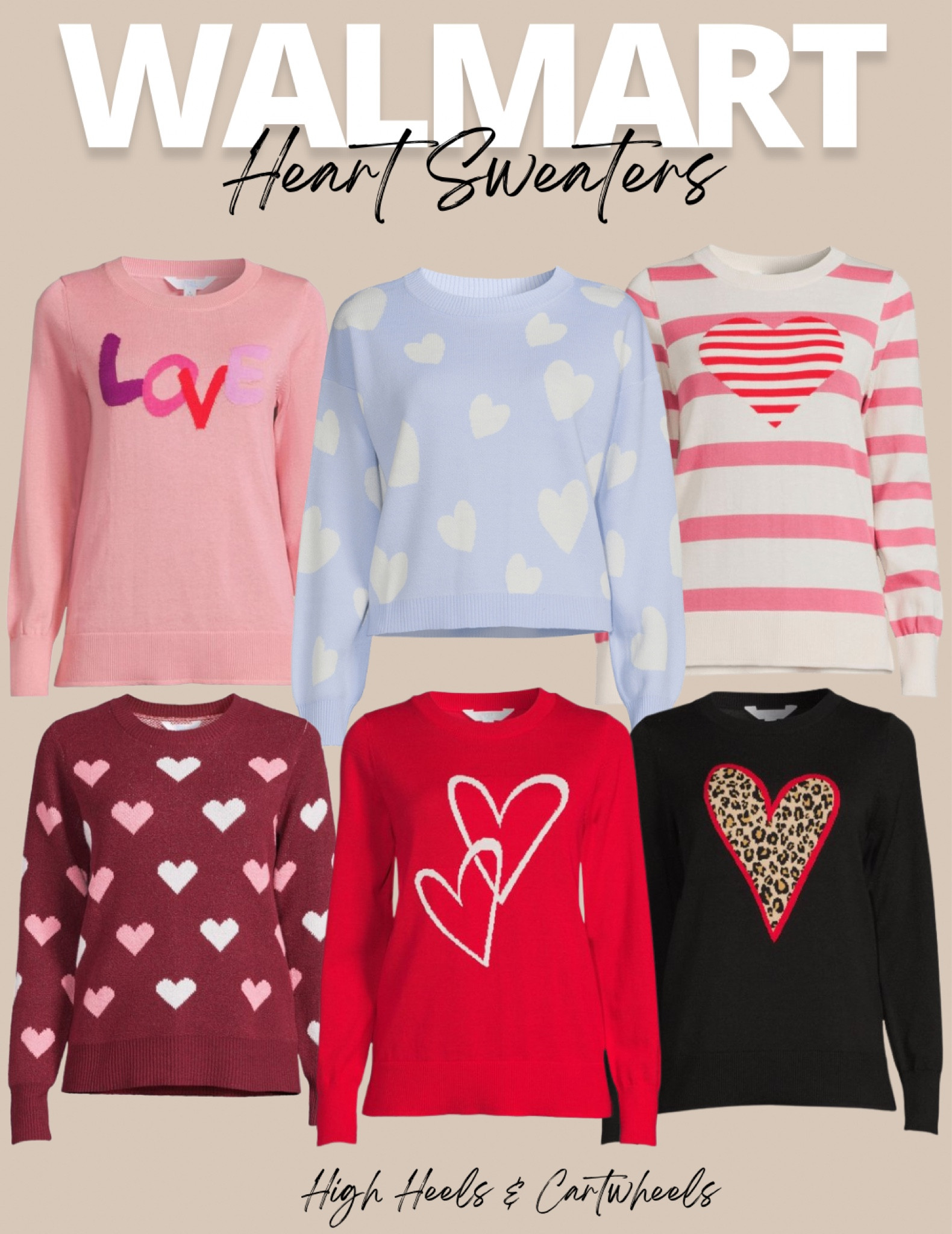 Heart sweaters perfect for Valentine’s Day! 

#LTKSeasonal #LTKunder50