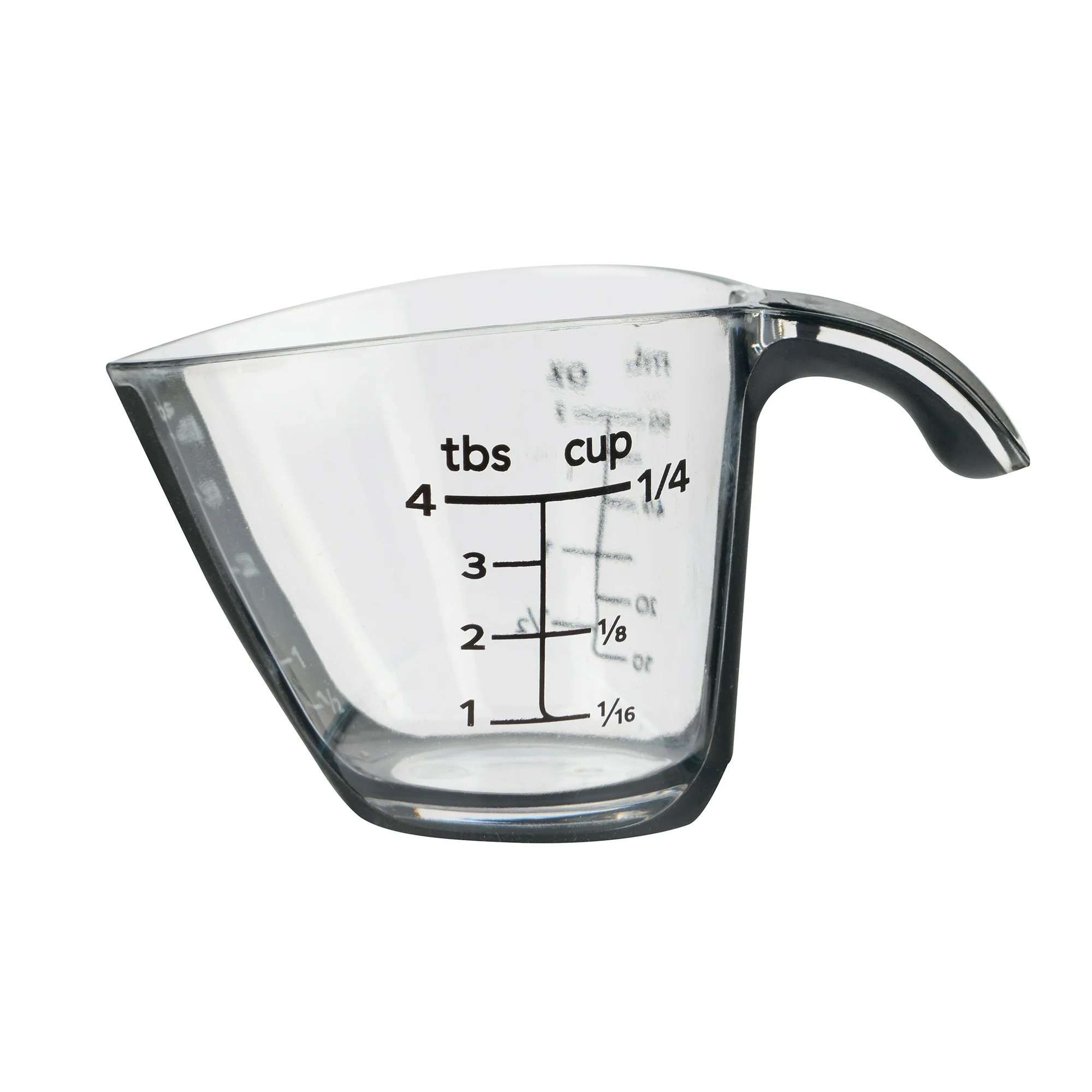 Mainstays 1/4C Plastic Mini Measuring Cup, Black/Transparent - Walmart.com | Walmart (US)