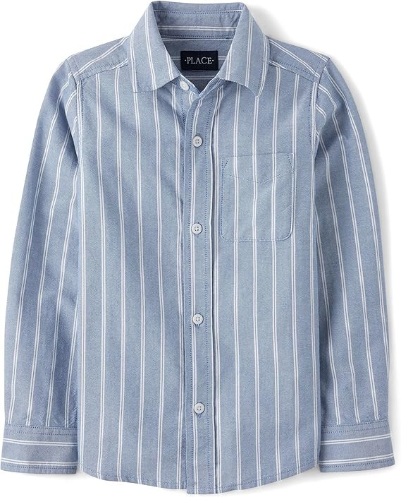 The Children's Place Boys Long Sleeve Oxford Button Down Shirt | Amazon (US)