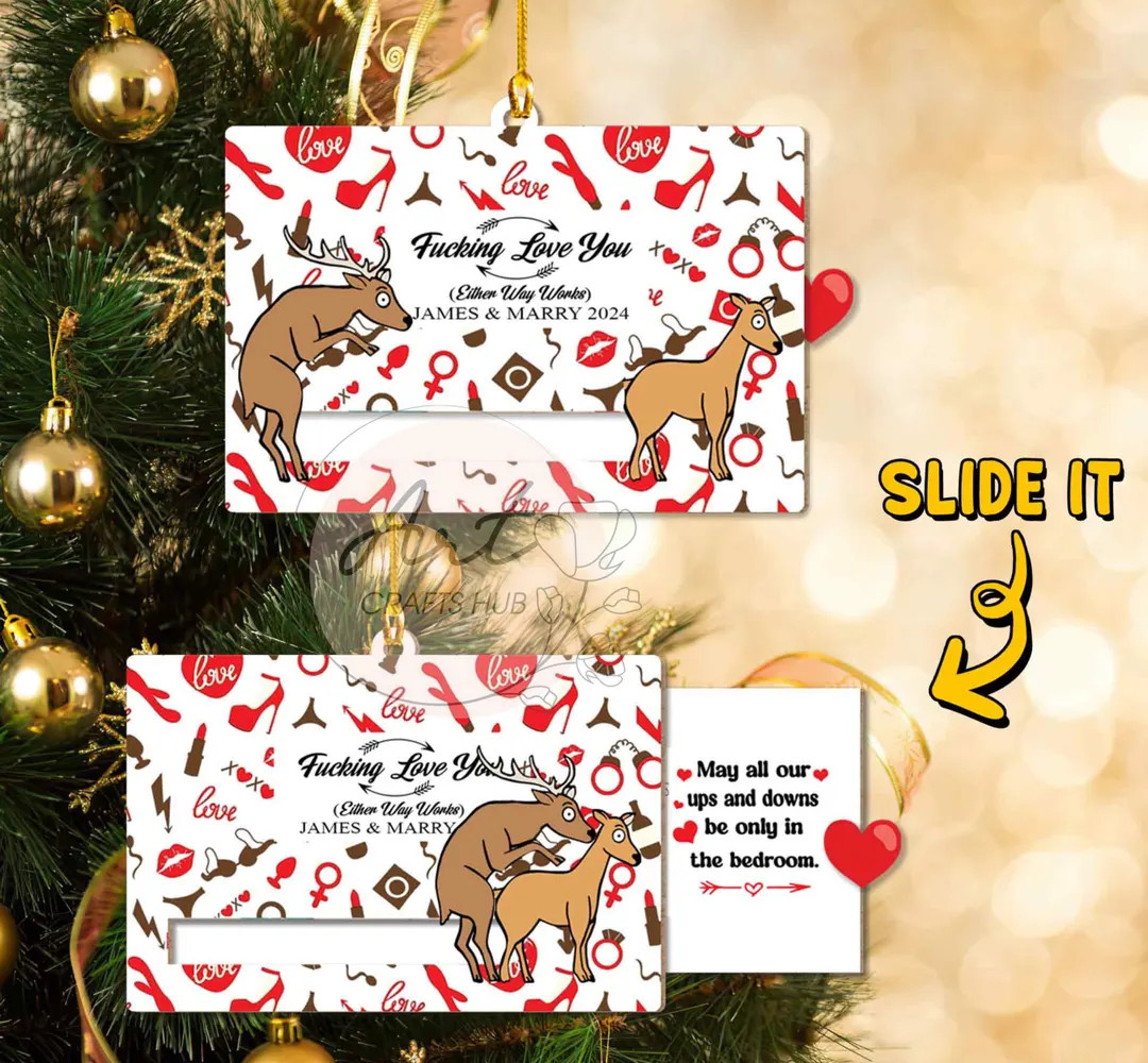 Personalized Wooden Slider Ornament, Love You Slider Couple Ornament 2025, Funny Couple Ornament,... | Etsy (US)