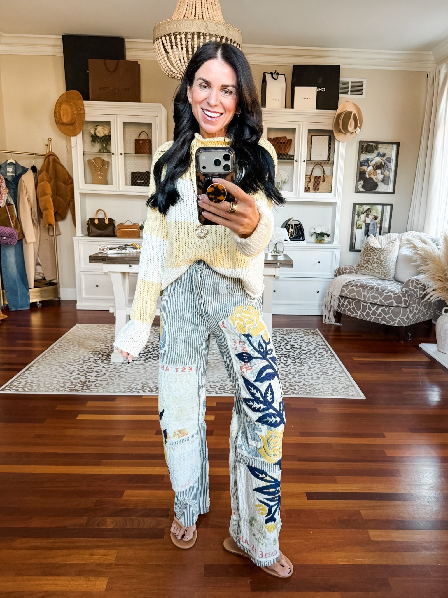 These pants are everything! Wearing a 24 and sized up to a large in the sweater 

#LTKSeasonal #LTKmomlife #LTKootd