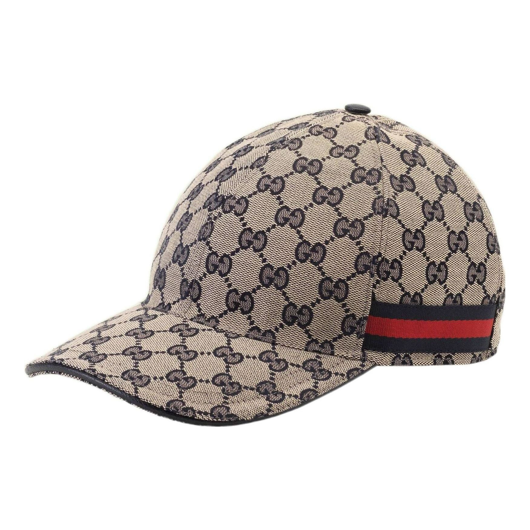 Gucci Original GG Canvas Baseball Hat With Web 'Beige Blue' 696845-4HAQQ-4068 | KICKS CREW