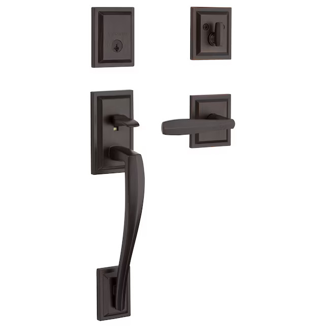 Baldwin Prestige Series Torrey Pines Venetian Bronze Single-Cylinder Deadbolt Entry Door Handlese... | Lowe's