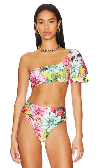 x REVOLVE Leela Bikini Top in Conga White Floral | Revolve Clothing (Global)