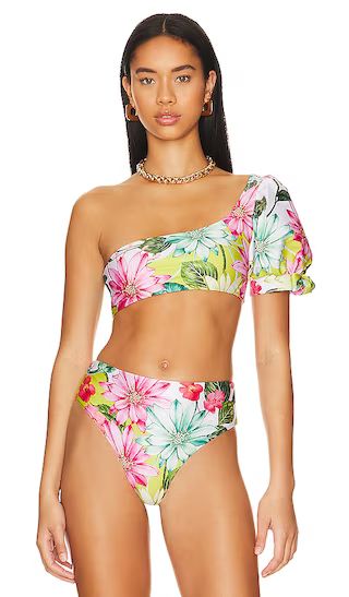 x REVOLVE Leela Bikini Top in Conga White Floral | Revolve Clothing (Global)