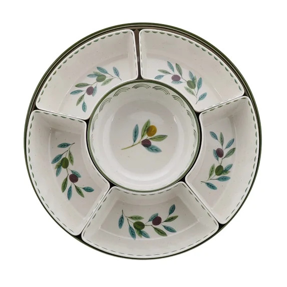Better Homes and Gardens Bamboo Melamine Olive Chip and Dip Serve Tray for Stylish Entertaining | Walmart (US)