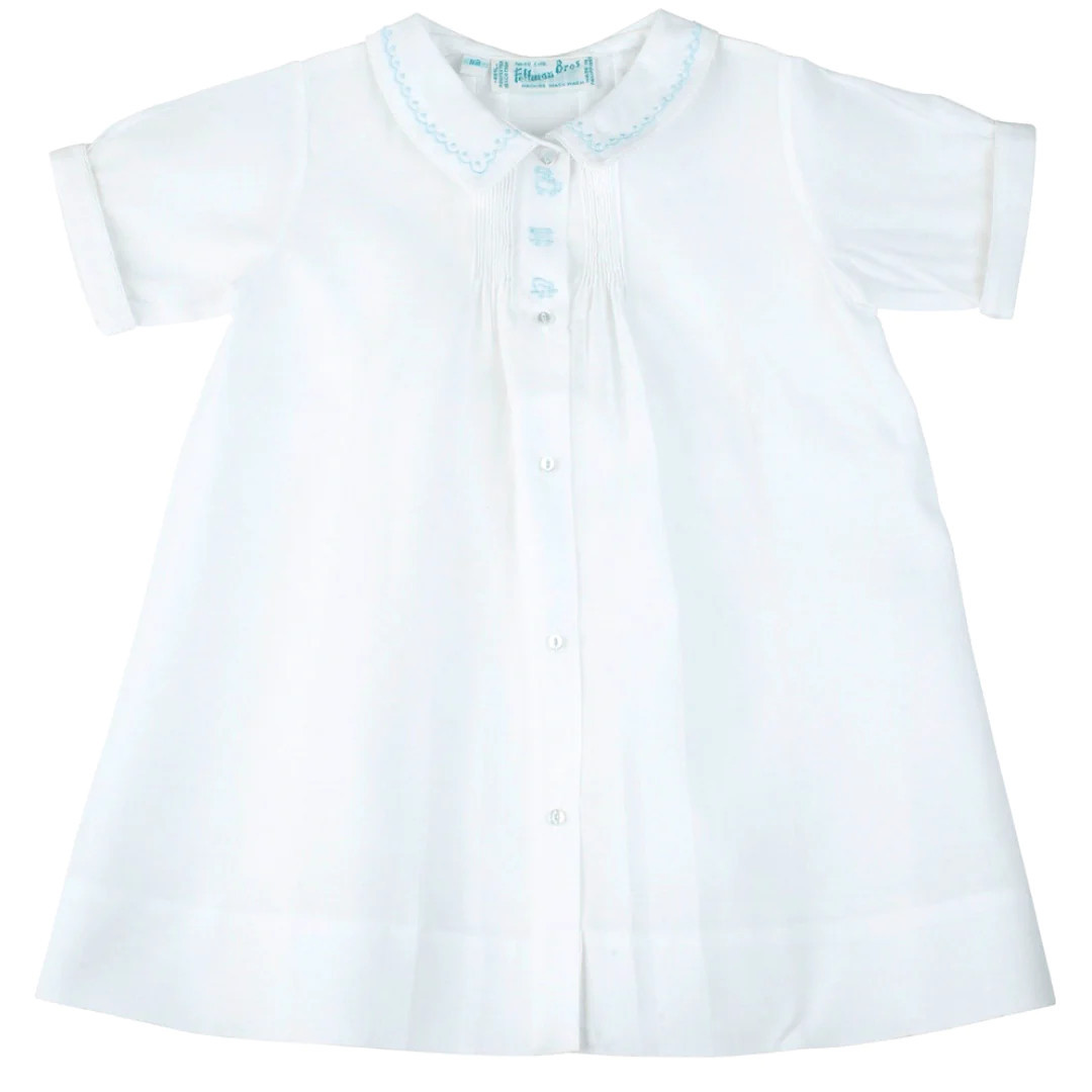 train embroidery folded daygown | Ellifox